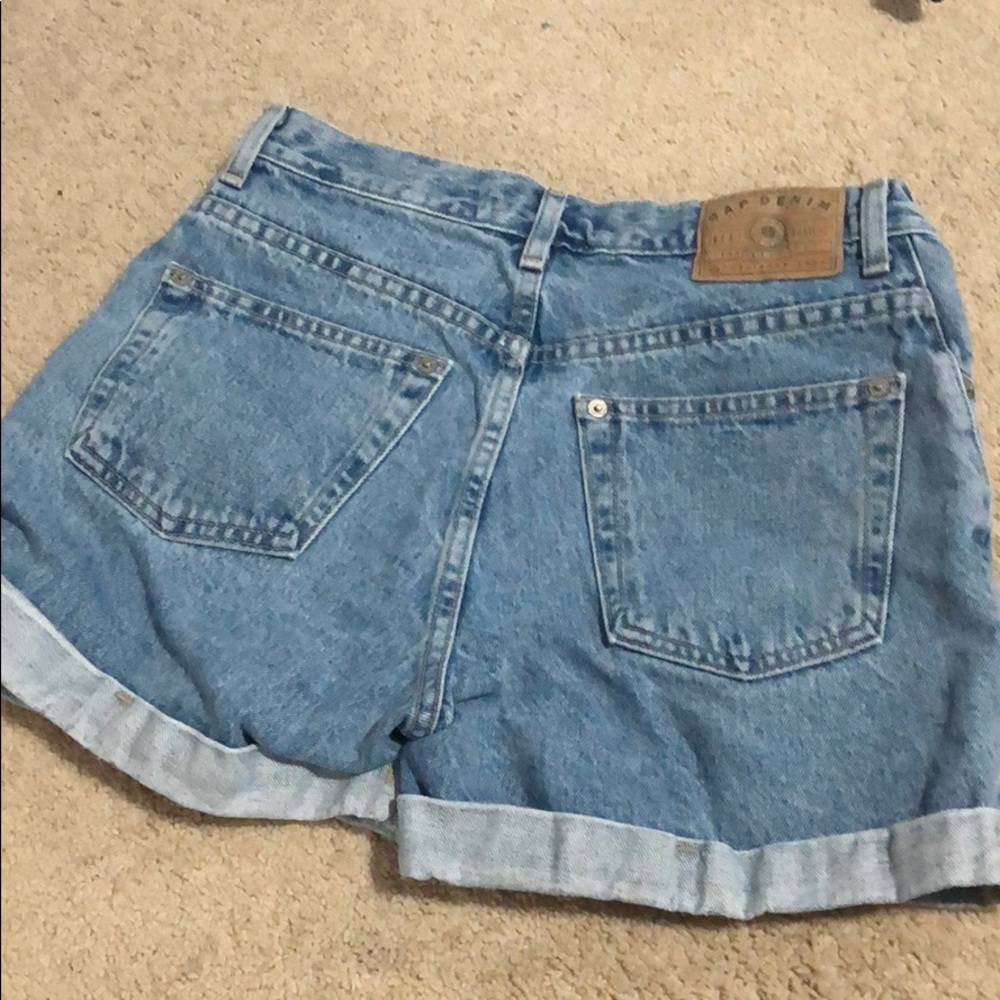 Vintage denim rolled cuffed shorts